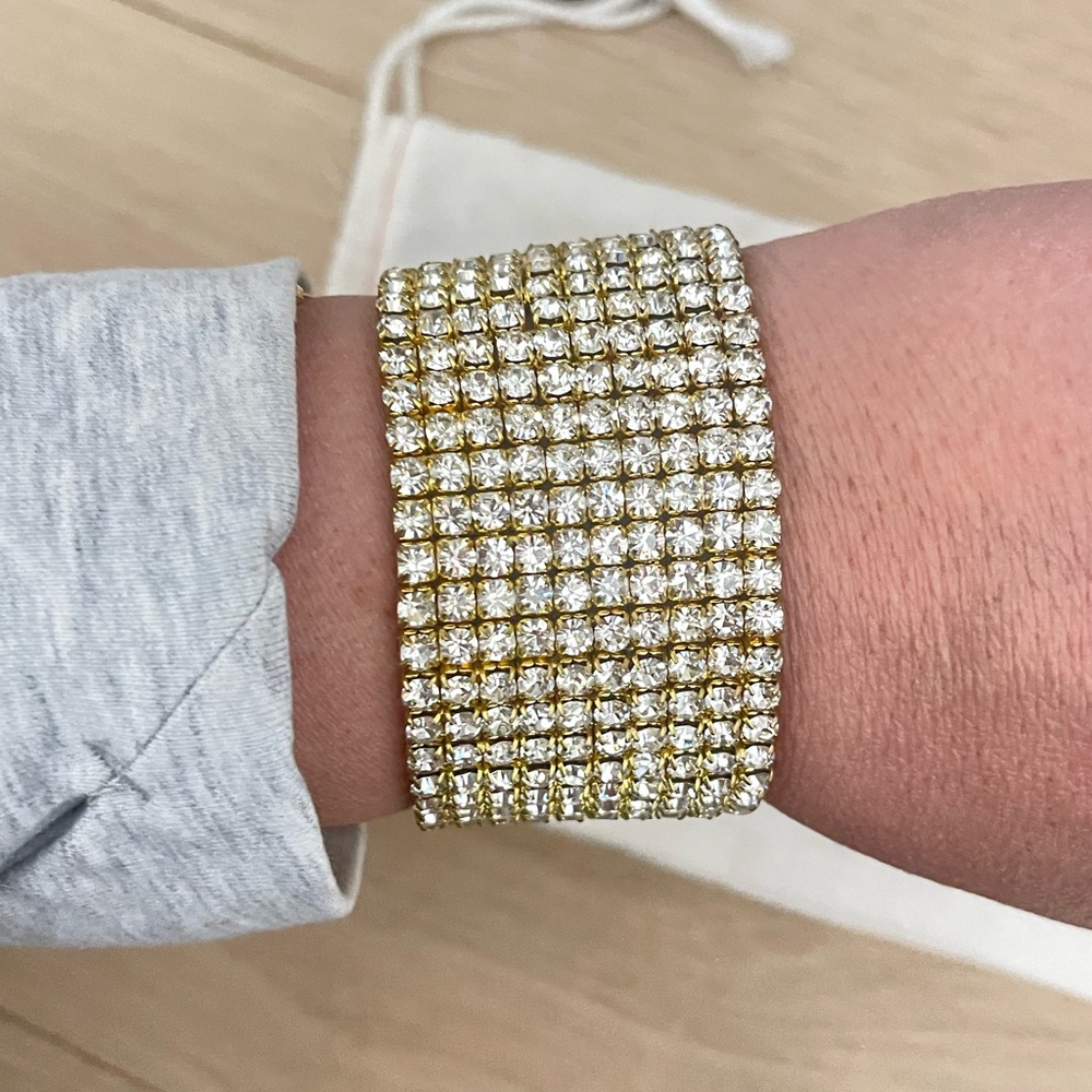 Gold and Silver Rhinestone Bracelet